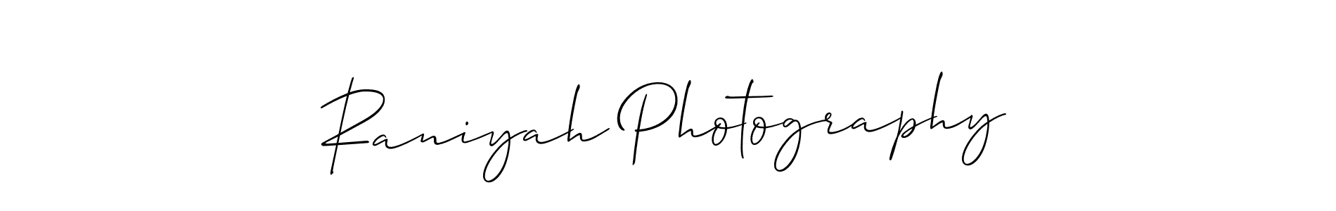 It looks lik you need a new signature style for name Raniyah Photography. Design unique handwritten (Allison_Script) signature with our free signature maker in just a few clicks. Raniyah Photography signature style 2 images and pictures png