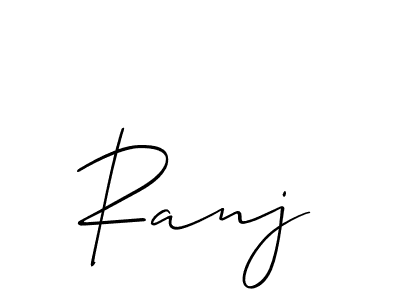 Also we have Ranj name is the best signature style. Create professional handwritten signature collection using Allison_Script autograph style. Ranj signature style 2 images and pictures png