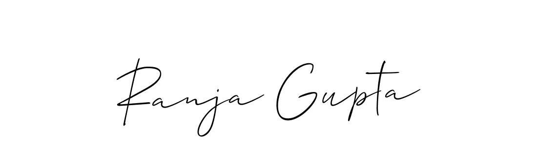Make a beautiful signature design for name Ranja Gupta. With this signature (Allison_Script) style, you can create a handwritten signature for free. Ranja Gupta signature style 2 images and pictures png