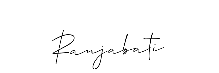 Design your own signature with our free online signature maker. With this signature software, you can create a handwritten (Allison_Script) signature for name Ranjabati. Ranjabati signature style 2 images and pictures png