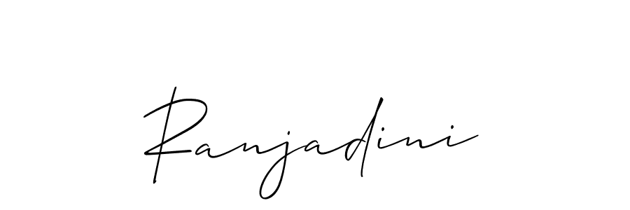 How to make Ranjadini name signature. Use Allison_Script style for creating short signs online. This is the latest handwritten sign. Ranjadini signature style 2 images and pictures png