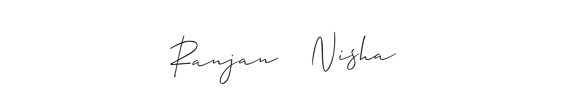 if you are searching for the best signature style for your name Ranjan ❤️ Nisha. so please give up your signature search. here we have designed multiple signature styles  using Allison_Script. Ranjan ❤️ Nisha signature style 2 images and pictures png