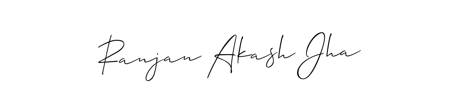Ranjan Akash Jha stylish signature style. Best Handwritten Sign (Allison_Script) for my name. Handwritten Signature Collection Ideas for my name Ranjan Akash Jha. Ranjan Akash Jha signature style 2 images and pictures png