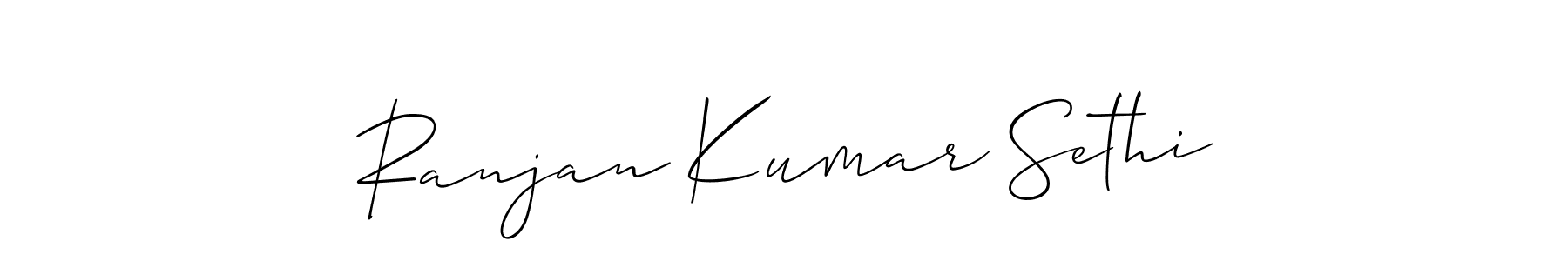 Create a beautiful signature design for name Ranjan Kumar Sethi. With this signature (Allison_Script) fonts, you can make a handwritten signature for free. Ranjan Kumar Sethi signature style 2 images and pictures png