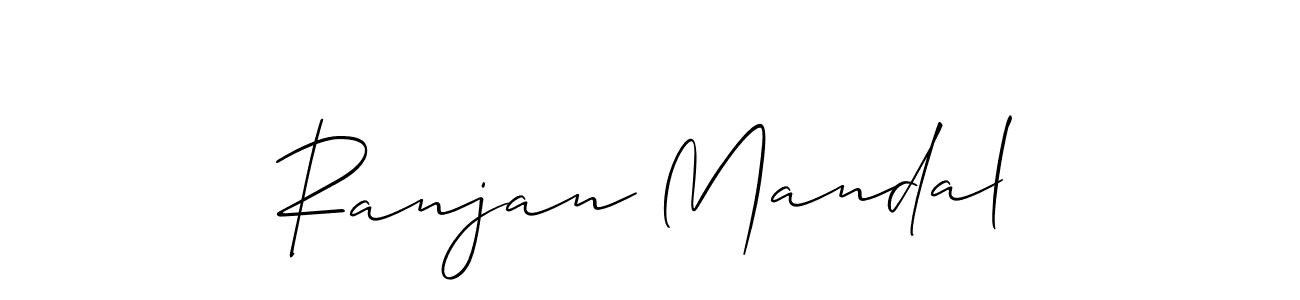 The best way (Allison_Script) to make a short signature is to pick only two or three words in your name. The name Ranjan Mandal include a total of six letters. For converting this name. Ranjan Mandal signature style 2 images and pictures png