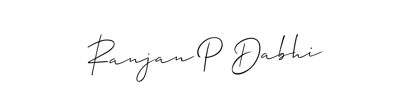Also You can easily find your signature by using the search form. We will create Ranjan P Dabhi name handwritten signature images for you free of cost using Allison_Script sign style. Ranjan P Dabhi signature style 2 images and pictures png