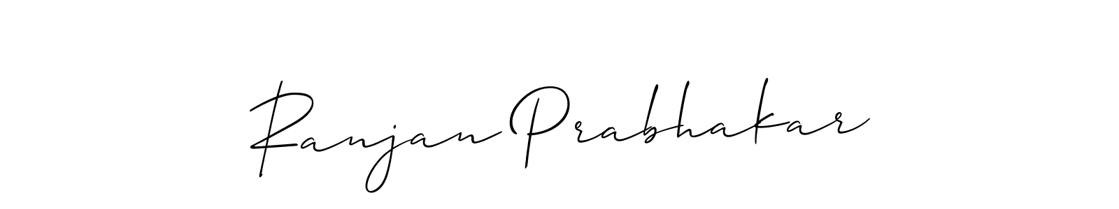 Allison_Script is a professional signature style that is perfect for those who want to add a touch of class to their signature. It is also a great choice for those who want to make their signature more unique. Get Ranjan Prabhakar name to fancy signature for free. Ranjan Prabhakar signature style 2 images and pictures png