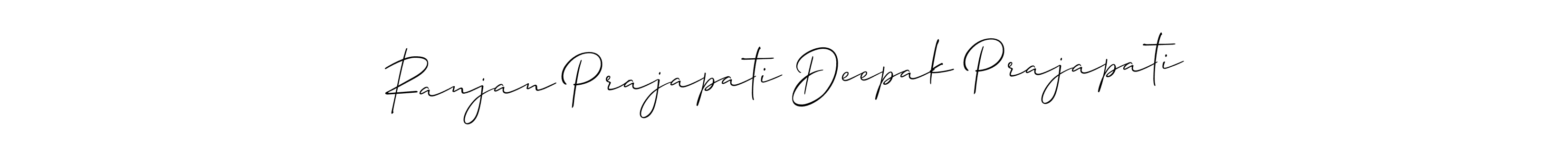 Also You can easily find your signature by using the search form. We will create Ranjan Prajapati Deepak Prajapati name handwritten signature images for you free of cost using Allison_Script sign style. Ranjan Prajapati Deepak Prajapati signature style 2 images and pictures png