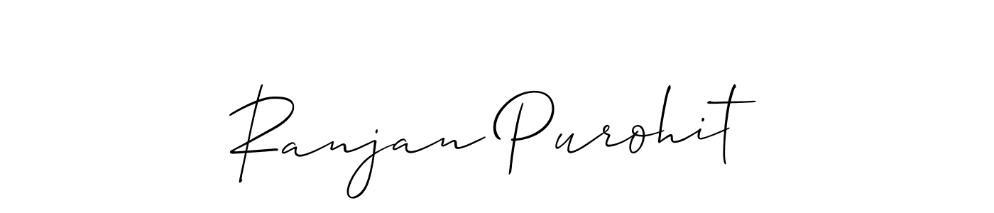 How to Draw Ranjan Purohit signature style? Allison_Script is a latest design signature styles for name Ranjan Purohit. Ranjan Purohit signature style 2 images and pictures png