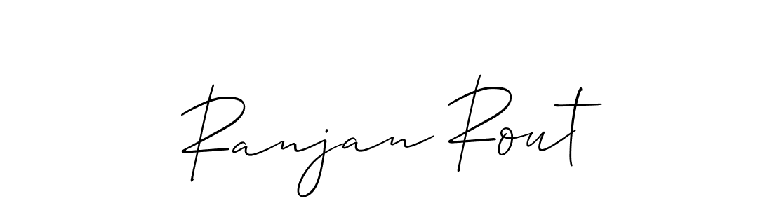 Allison_Script is a professional signature style that is perfect for those who want to add a touch of class to their signature. It is also a great choice for those who want to make their signature more unique. Get Ranjan Rout name to fancy signature for free. Ranjan Rout signature style 2 images and pictures png