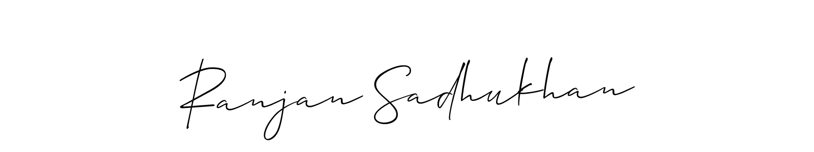 Ranjan Sadhukhan stylish signature style. Best Handwritten Sign (Allison_Script) for my name. Handwritten Signature Collection Ideas for my name Ranjan Sadhukhan. Ranjan Sadhukhan signature style 2 images and pictures png