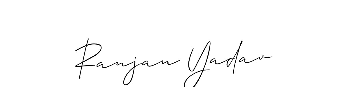 Ranjan Yadav stylish signature style. Best Handwritten Sign (Allison_Script) for my name. Handwritten Signature Collection Ideas for my name Ranjan Yadav. Ranjan Yadav signature style 2 images and pictures png