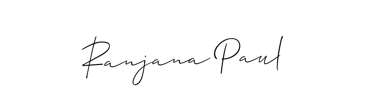 Design your own signature with our free online signature maker. With this signature software, you can create a handwritten (Allison_Script) signature for name Ranjana Paul. Ranjana Paul signature style 2 images and pictures png