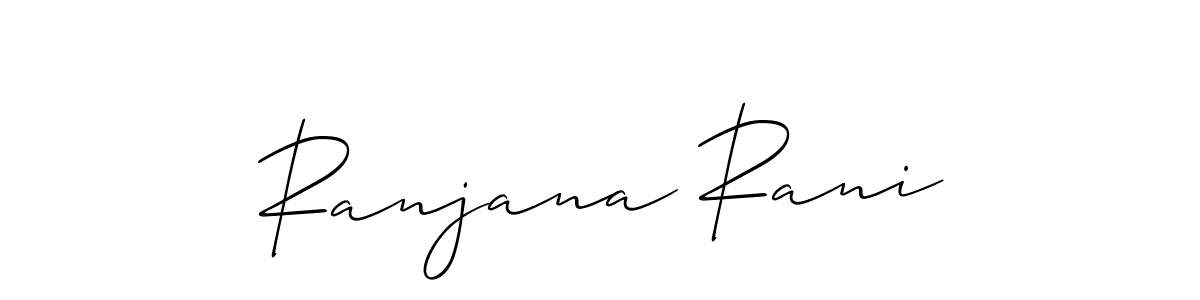 Similarly Allison_Script is the best handwritten signature design. Signature creator online .You can use it as an online autograph creator for name Ranjana Rani. Ranjana Rani signature style 2 images and pictures png
