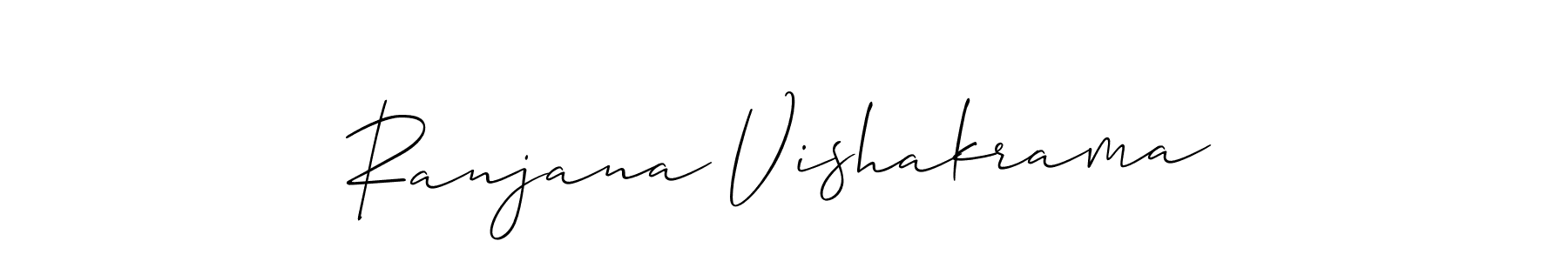 Create a beautiful signature design for name Ranjana Vishakrama. With this signature (Allison_Script) fonts, you can make a handwritten signature for free. Ranjana Vishakrama signature style 2 images and pictures png