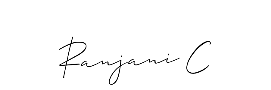 Make a beautiful signature design for name Ranjani C. With this signature (Allison_Script) style, you can create a handwritten signature for free. Ranjani C signature style 2 images and pictures png