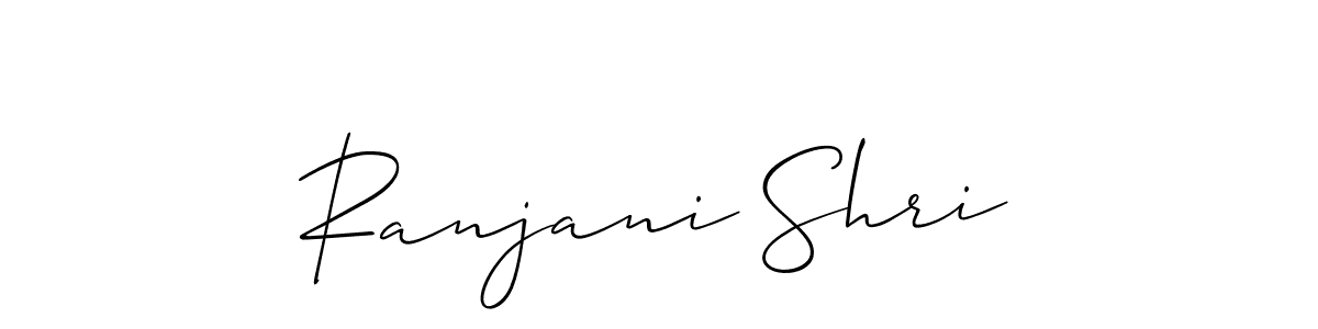 Make a short Ranjani Shri signature style. Manage your documents anywhere anytime using Allison_Script. Create and add eSignatures, submit forms, share and send files easily. Ranjani Shri signature style 2 images and pictures png