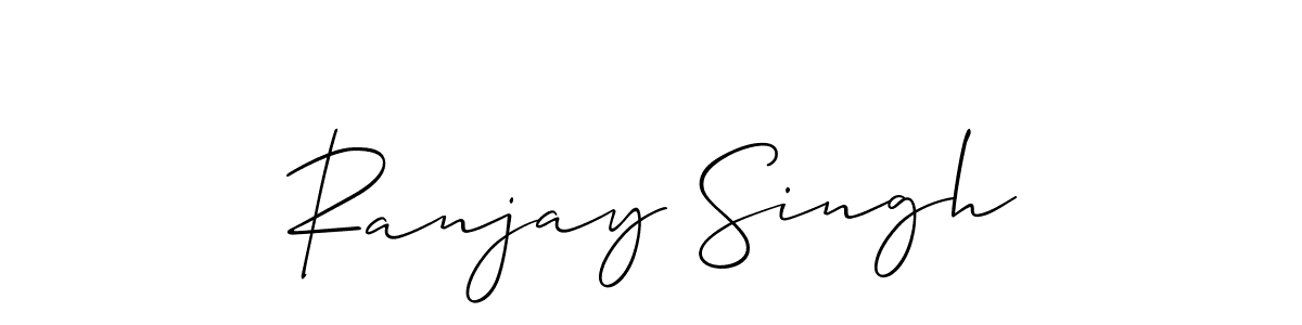 This is the best signature style for the Ranjay Singh name. Also you like these signature font (Allison_Script). Mix name signature. Ranjay Singh signature style 2 images and pictures png