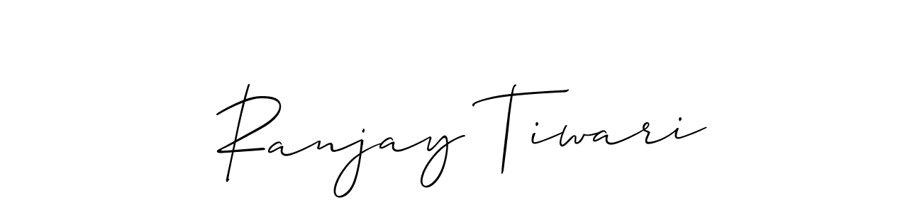 Create a beautiful signature design for name Ranjay Tiwari. With this signature (Allison_Script) fonts, you can make a handwritten signature for free. Ranjay Tiwari signature style 2 images and pictures png