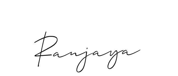 Design your own signature with our free online signature maker. With this signature software, you can create a handwritten (Allison_Script) signature for name Ranjaya. Ranjaya signature style 2 images and pictures png
