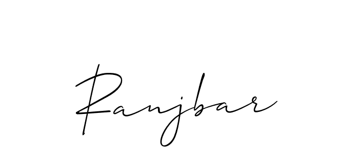 Create a beautiful signature design for name Ranjbar. With this signature (Allison_Script) fonts, you can make a handwritten signature for free. Ranjbar signature style 2 images and pictures png