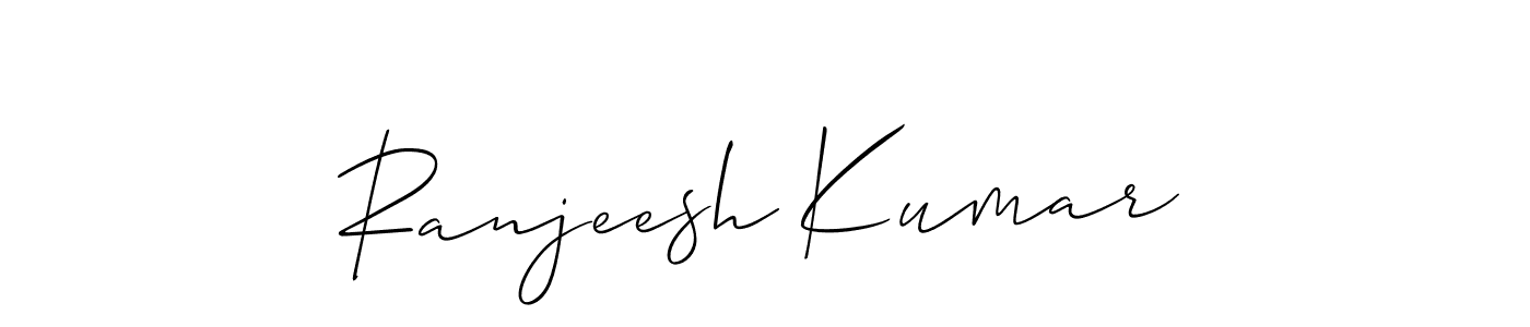 This is the best signature style for the Ranjeesh Kumar name. Also you like these signature font (Allison_Script). Mix name signature. Ranjeesh Kumar signature style 2 images and pictures png