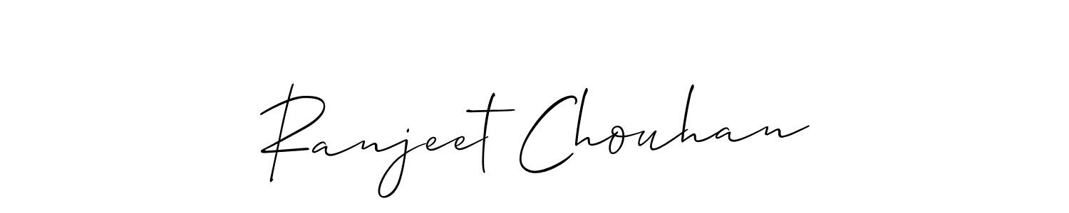 How to make Ranjeet Chouhan name signature. Use Allison_Script style for creating short signs online. This is the latest handwritten sign. Ranjeet Chouhan signature style 2 images and pictures png
