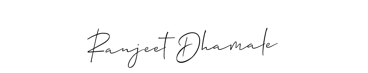 This is the best signature style for the Ranjeet Dhamale name. Also you like these signature font (Allison_Script). Mix name signature. Ranjeet Dhamale signature style 2 images and pictures png