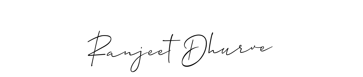 The best way (Allison_Script) to make a short signature is to pick only two or three words in your name. The name Ranjeet Dhurve include a total of six letters. For converting this name. Ranjeet Dhurve signature style 2 images and pictures png