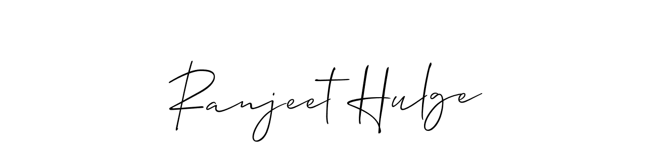 Make a beautiful signature design for name Ranjeet Hulge. With this signature (Allison_Script) style, you can create a handwritten signature for free. Ranjeet Hulge signature style 2 images and pictures png