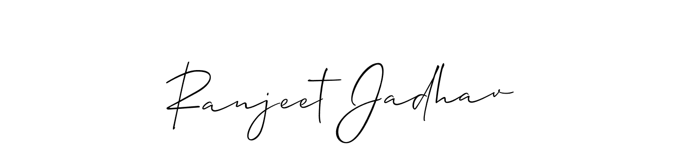 Design your own signature with our free online signature maker. With this signature software, you can create a handwritten (Allison_Script) signature for name Ranjeet Jadhav. Ranjeet Jadhav signature style 2 images and pictures png