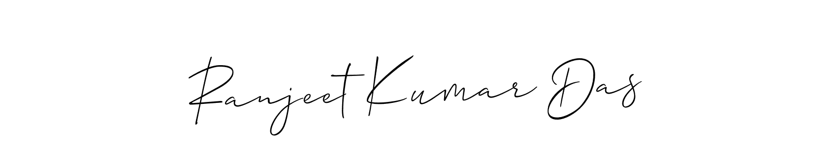 Create a beautiful signature design for name Ranjeet Kumar Das. With this signature (Allison_Script) fonts, you can make a handwritten signature for free. Ranjeet Kumar Das signature style 2 images and pictures png