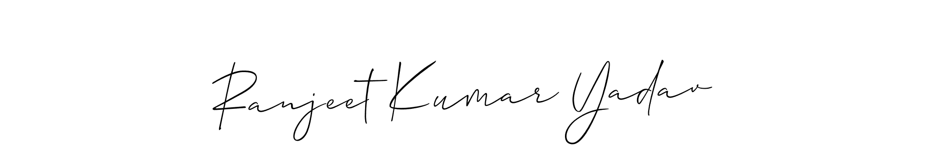 Make a short Ranjeet Kumar Yadav signature style. Manage your documents anywhere anytime using Allison_Script. Create and add eSignatures, submit forms, share and send files easily. Ranjeet Kumar Yadav signature style 2 images and pictures png