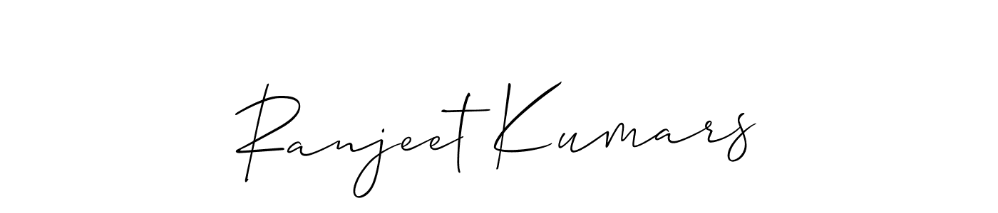 Ranjeet Kumars stylish signature style. Best Handwritten Sign (Allison_Script) for my name. Handwritten Signature Collection Ideas for my name Ranjeet Kumars. Ranjeet Kumars signature style 2 images and pictures png