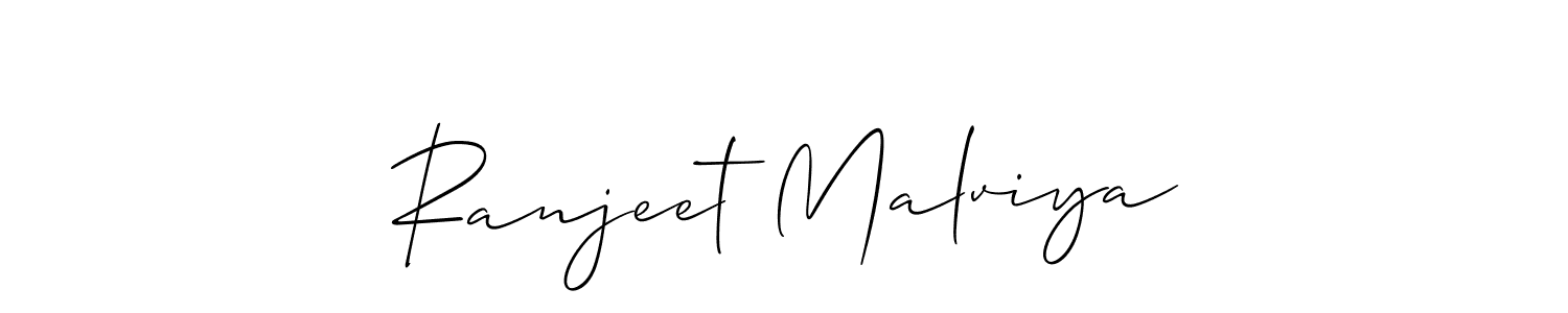 How to make Ranjeet Malviya signature? Allison_Script is a professional autograph style. Create handwritten signature for Ranjeet Malviya name. Ranjeet Malviya signature style 2 images and pictures png