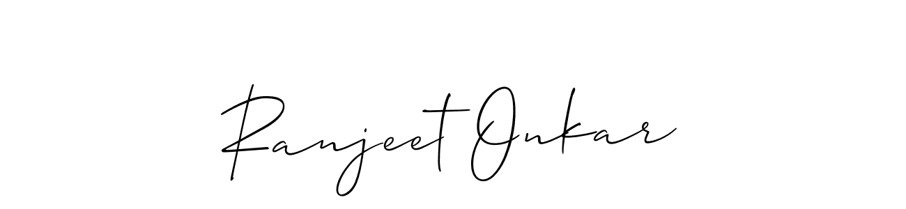 Ranjeet Onkar stylish signature style. Best Handwritten Sign (Allison_Script) for my name. Handwritten Signature Collection Ideas for my name Ranjeet Onkar. Ranjeet Onkar signature style 2 images and pictures png