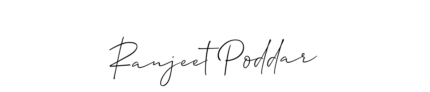 It looks lik you need a new signature style for name Ranjeet Poddar. Design unique handwritten (Allison_Script) signature with our free signature maker in just a few clicks. Ranjeet Poddar signature style 2 images and pictures png