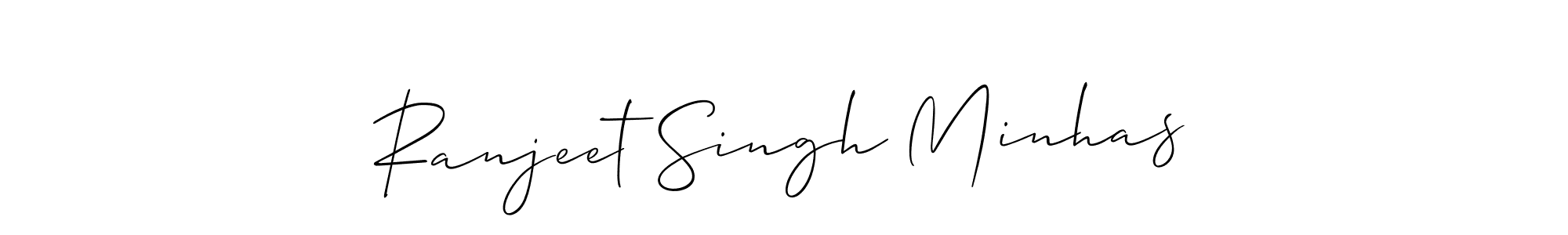 Make a short Ranjeet Singh Minhas signature style. Manage your documents anywhere anytime using Allison_Script. Create and add eSignatures, submit forms, share and send files easily. Ranjeet Singh Minhas signature style 2 images and pictures png