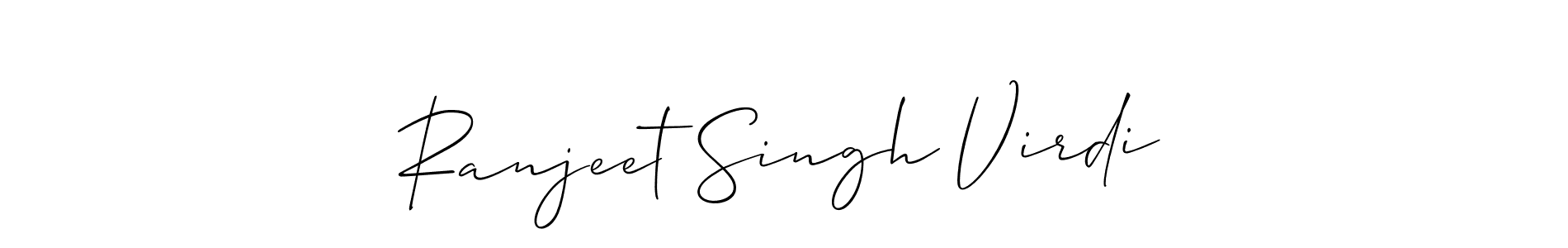 Ranjeet Singh Virdi stylish signature style. Best Handwritten Sign (Allison_Script) for my name. Handwritten Signature Collection Ideas for my name Ranjeet Singh Virdi. Ranjeet Singh Virdi signature style 2 images and pictures png