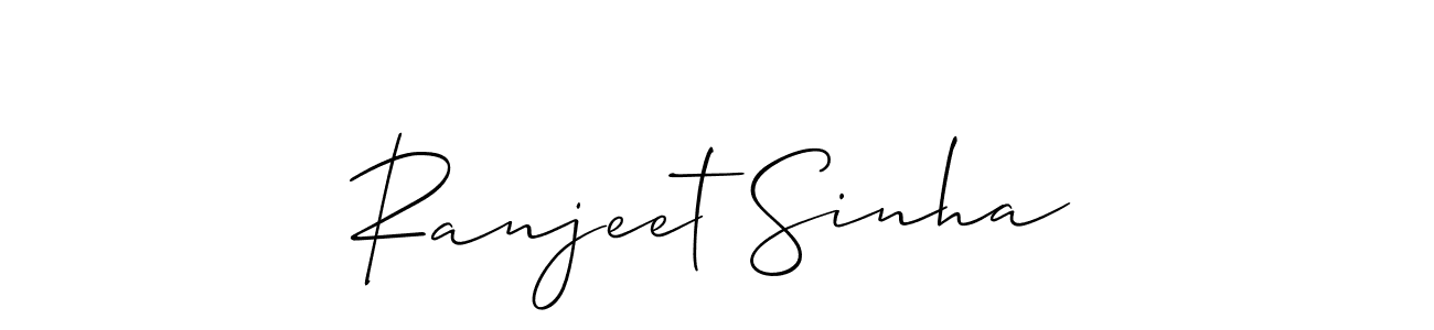 Allison_Script is a professional signature style that is perfect for those who want to add a touch of class to their signature. It is also a great choice for those who want to make their signature more unique. Get Ranjeet Sinha name to fancy signature for free. Ranjeet Sinha signature style 2 images and pictures png