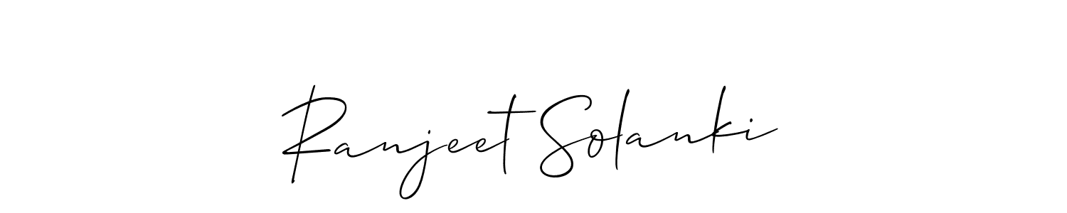 Design your own signature with our free online signature maker. With this signature software, you can create a handwritten (Allison_Script) signature for name Ranjeet Solanki. Ranjeet Solanki signature style 2 images and pictures png