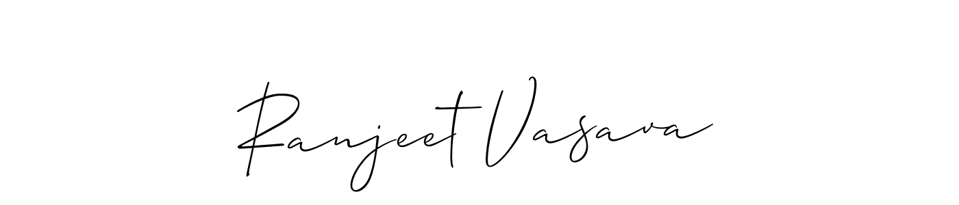 It looks lik you need a new signature style for name Ranjeet Vasava. Design unique handwritten (Allison_Script) signature with our free signature maker in just a few clicks. Ranjeet Vasava signature style 2 images and pictures png