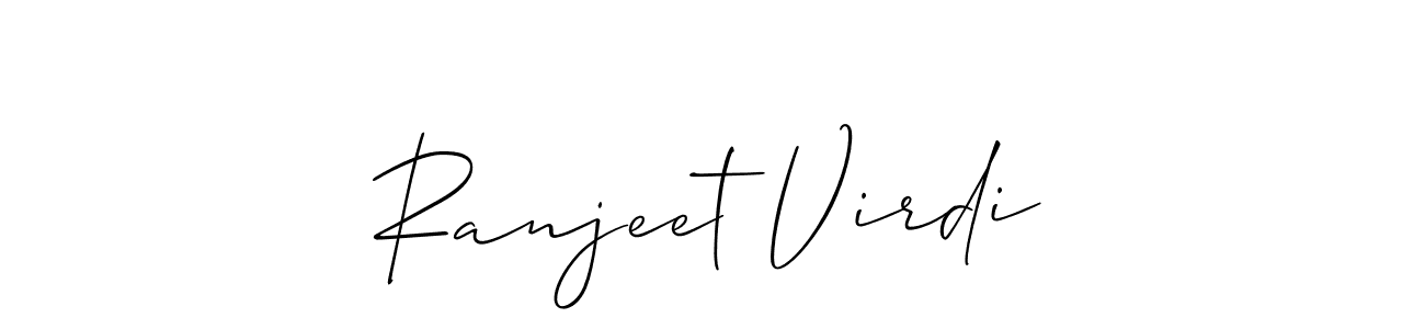 How to make Ranjeet Virdi signature? Allison_Script is a professional autograph style. Create handwritten signature for Ranjeet Virdi name. Ranjeet Virdi signature style 2 images and pictures png