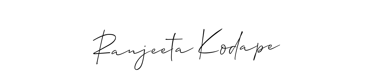Make a beautiful signature design for name Ranjeeta Kodape. With this signature (Allison_Script) style, you can create a handwritten signature for free. Ranjeeta Kodape signature style 2 images and pictures png