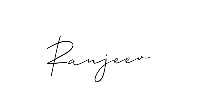 Use a signature maker to create a handwritten signature online. With this signature software, you can design (Allison_Script) your own signature for name Ranjeev. Ranjeev signature style 2 images and pictures png