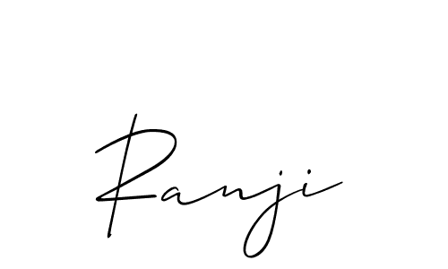 Use a signature maker to create a handwritten signature online. With this signature software, you can design (Allison_Script) your own signature for name Ranji. Ranji signature style 2 images and pictures png