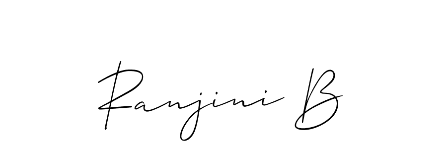 Ranjini B stylish signature style. Best Handwritten Sign (Allison_Script) for my name. Handwritten Signature Collection Ideas for my name Ranjini B. Ranjini B signature style 2 images and pictures png