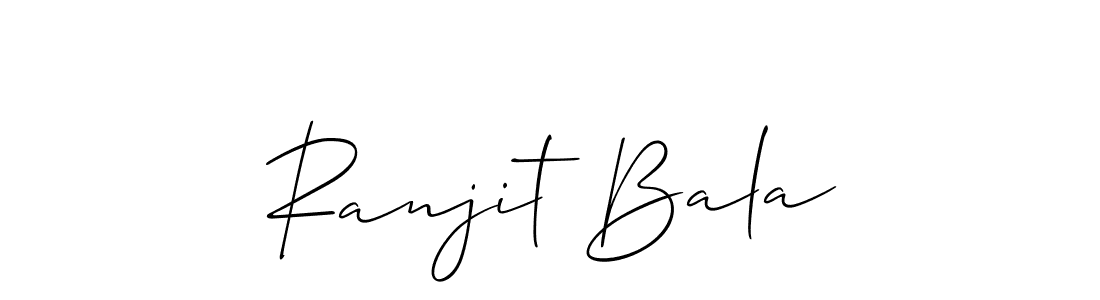 Allison_Script is a professional signature style that is perfect for those who want to add a touch of class to their signature. It is also a great choice for those who want to make their signature more unique. Get Ranjit Bala name to fancy signature for free. Ranjit Bala signature style 2 images and pictures png
