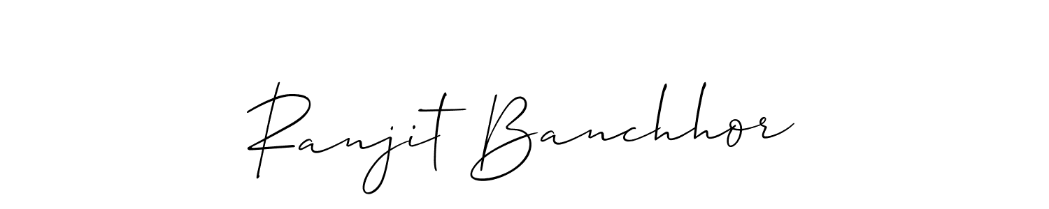 Design your own signature with our free online signature maker. With this signature software, you can create a handwritten (Allison_Script) signature for name Ranjit Banchhor. Ranjit Banchhor signature style 2 images and pictures png