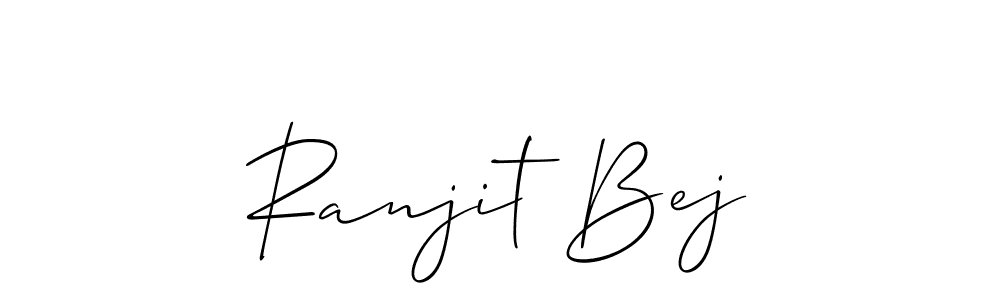 How to make Ranjit Bej name signature. Use Allison_Script style for creating short signs online. This is the latest handwritten sign. Ranjit Bej signature style 2 images and pictures png